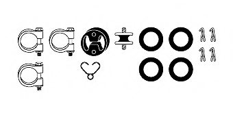 HJS 82 23 4075 Mounting Kit, exhaust system